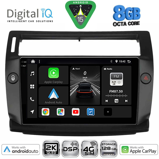 DIGITAL IQ BXF 11084BL_CPAA (9inc) MULTIMEDIA TABLET for CITROEN C4  mod. 2004-2011 (BLACK)