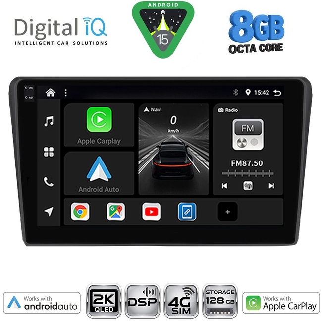 DIGITAL IQ BXF 11704BL_CPAA (9inc) MULTIMEDIA TABLET for TOYOTA AVENSIS (T25) mod. 2003-2009 (BLACK)