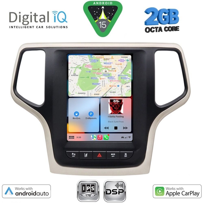 DIGITAL IQ BXF 5983_CPAA TESLA STYLE for JEEP GRAND CHEROKEE mod. 2014-2019