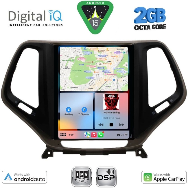 DIGITAL IQ BXF 5984_CPAA TESLA STYLE for JEEP CHEROKEE mod. 2014-2024