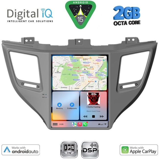 DIGITAL IQ BXF 5997_CPAA TESLA STYLE for HYUNDAI TUCSON mod. 2015-2019