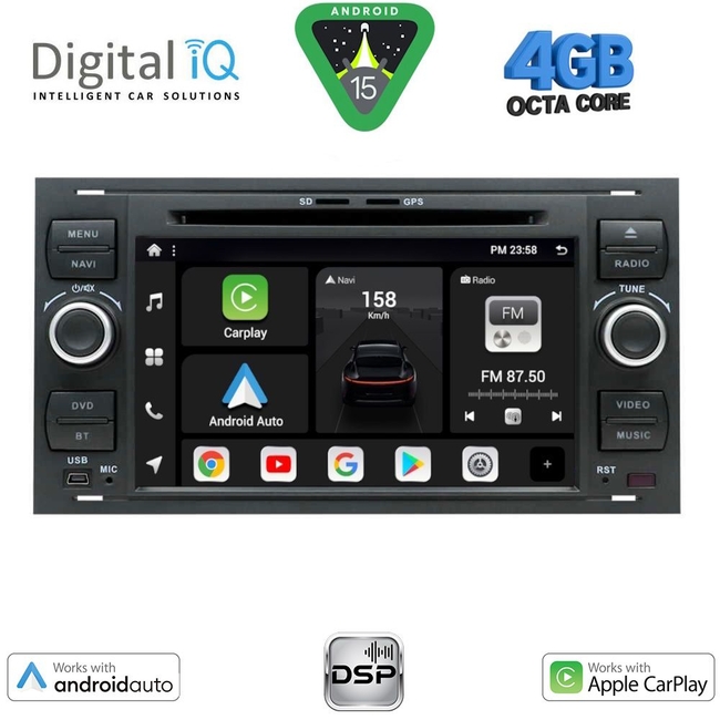 DIGITAL IQ BXF 602_CPAA (7'' DECK) MULTIMEDIA SYSTEM for FORD mod. 2004-2008