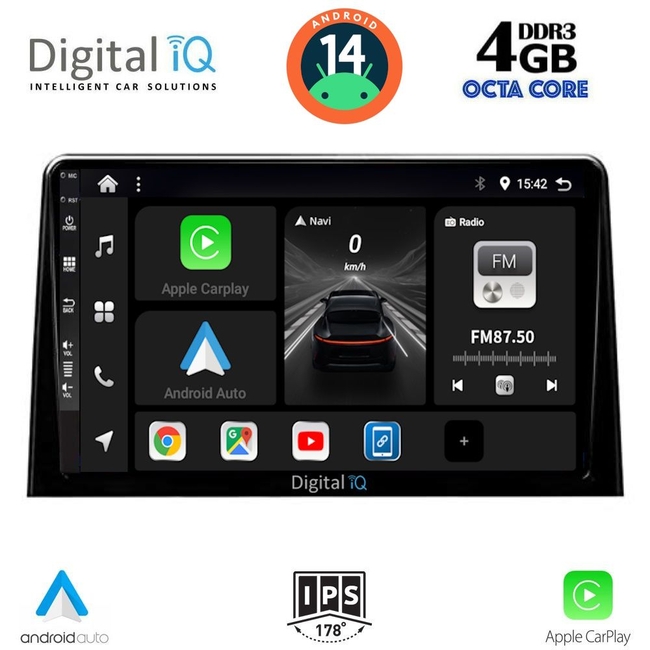 DIGITAL IQ BXF 6082_CPAA (10inc) MULTIMEDIA TABLET for CITROEN BERLINGO – OPEL COMBO – PEUGEOT PARTNER – TOYOTA PROACE mod. 2018> - FIAT DOBLO mod. 2022>