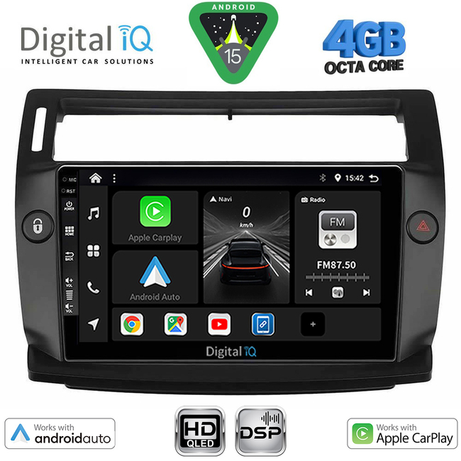 DIGITAL IQ BXF 6084BL_CPAA (9inc) MULTIMEDIA TABLET for CITROEN C4  mod. 2004-2011 (BLACK)