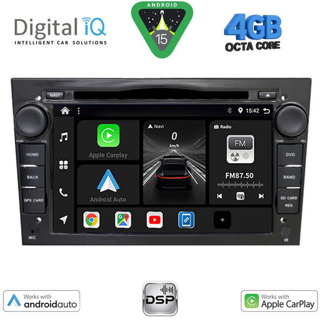 DIGITAL IQ BXF 619BL_CPAA (7" DVD) MULTIMEDIA SYSTEM for OPEL ALL mod. 2004-2012 (BLACK)