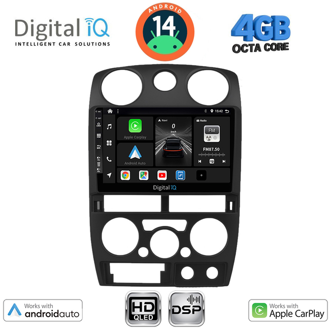 DIGITAL IQ BXF 6254BL_CPAA (9inc) MULTIMEDIA TABLET for ISUZU D-MAX mod. 2008-2012 (BLACK)