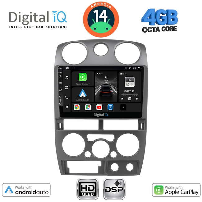 DIGITAL IQ BXF 6254GR_CPAA (9inc) MULTIMEDIA TABLET for ISUZU D-MAX mod. 2008-2012 (GREY)