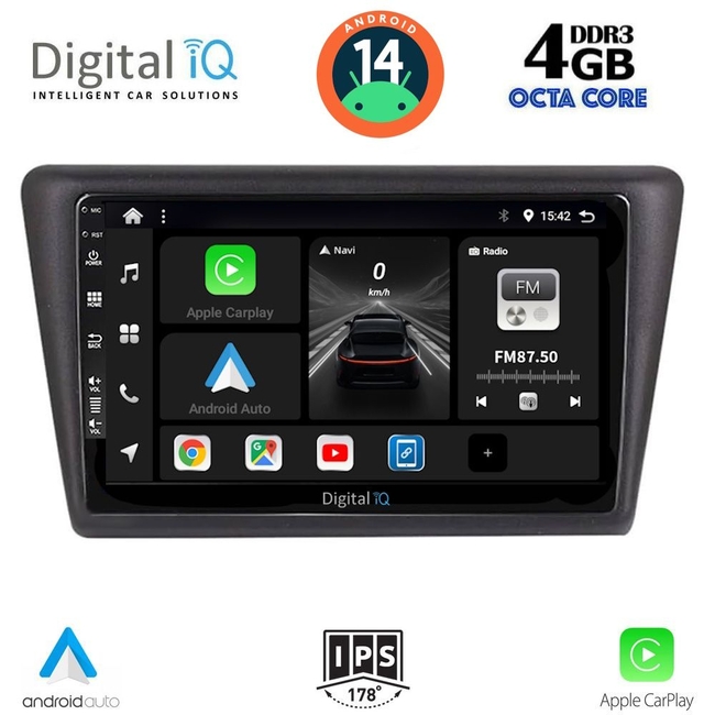 DIGITAL IQ BXF 6600_CPAA (9inc) MULTIMEDIA TABLET for SKODA RAPID SPACEBACK mod. 2014&gt;
