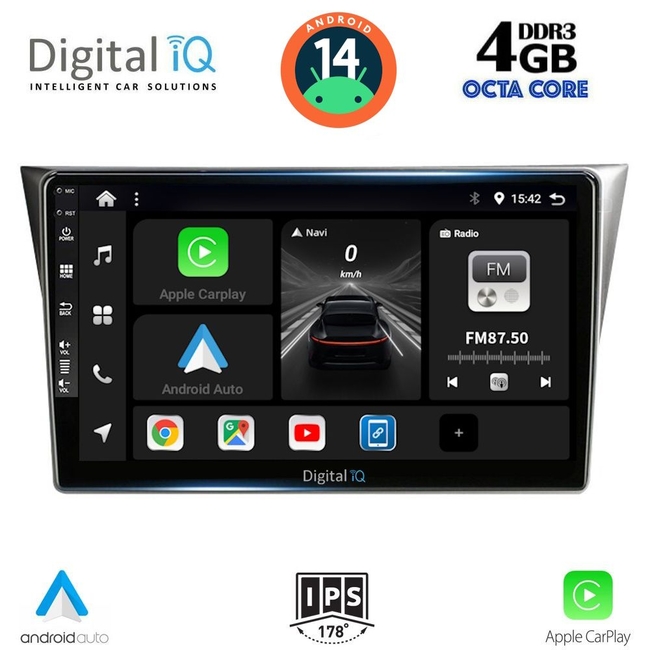 DIGITAL IQ BXF 6659_CPAA (9inc) MULTIMEDIA TABLET for SUBARU IMPREZA mod. 2002-2008