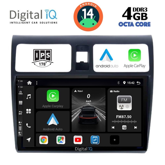 DIGITAL IQ BXF 6684_CPAA (10inc) MULTIMEDIA TABLET for SUZUKI SWIFT mod. 2005-2011