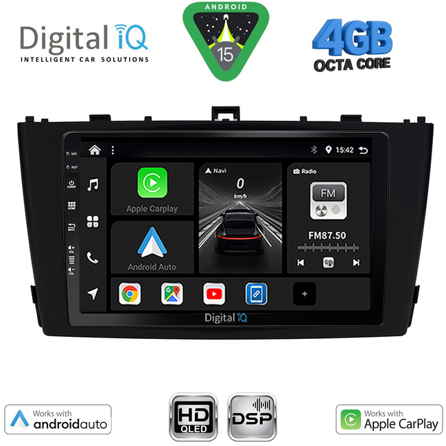 DIGITAL IQ BXF 6705BL_CPAA (9inc) MULTIMEDIA TABLET for TOYOTA AVENSIS (T27) mod. 2009-2015 (BLACK)