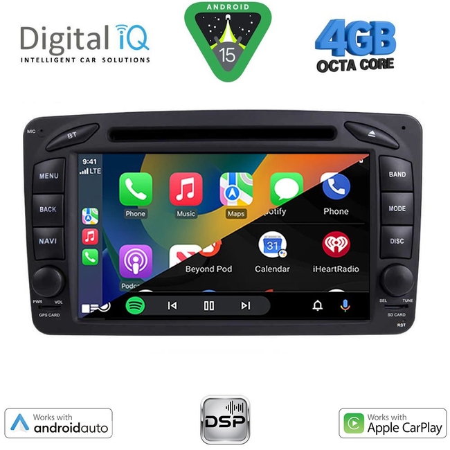 DIGITAL IQ BXF 671_CPAA (7'' DVD) MULTIMEDIA SYSTEM for MERCEDES C (W203) mod. 1999-2004