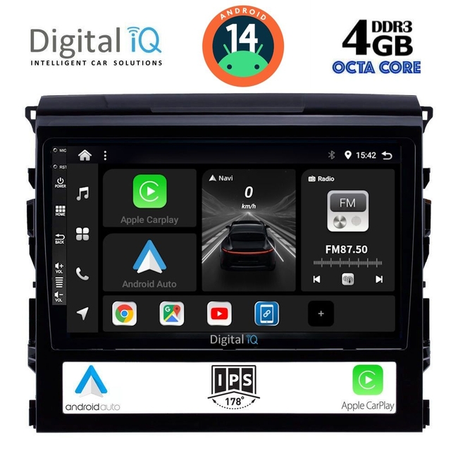DIGITAL IQ BXF 6725_CPAA (9inc) MULTIMEDIA TABLET for TOYOTA LANDCRUISER mod. 2016-2019