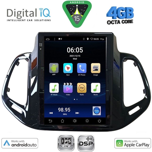 DIGITAL IQ BXF 6878_CPAA TESLA STYLE for JEEP COMPASS mod. 2017-2021