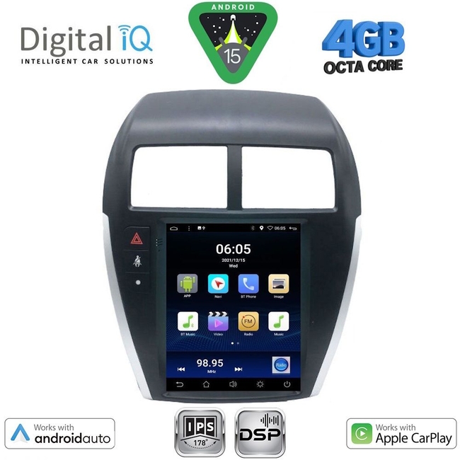DIGITAL IQ BXF 6952_CPAA TESLA STYLE for MITSUBISHI ASX mod. 2009-2020