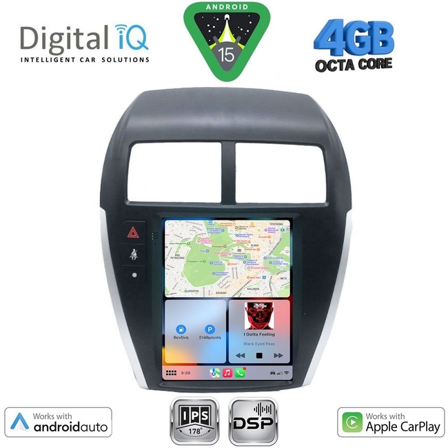 DIGITAL IQ BXF 6952_CPAA TESLA STYLE for MITSUBISHI ASX mod. 2009-2020