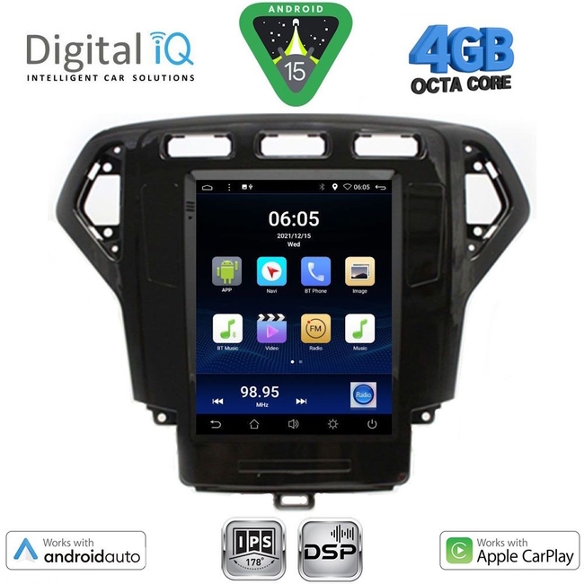 DIGITAL IQ BXF 6957_CPAA TESLA STYLE for FORD MONDEO mod. 2007-2010