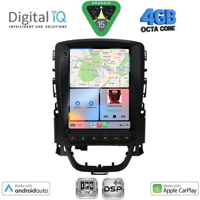 DIGITAL IQ BXF 6972_CPAA TESLA STYLE for OPEL ASTRA J mod. 2011-2016