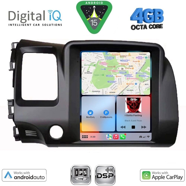DIGITAL IQ BXF 6988_CPAA TESLA STYLE for HONDA CIVIC 4D mod. 2006-2012