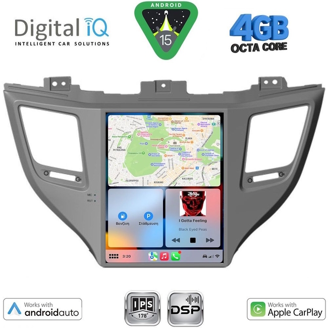 DIGITAL IQ BXF 6997_CPAA TESLA STYLE for HYUNDAI TUCSON mod. 2015-2019