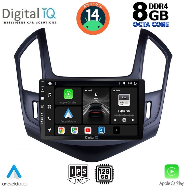 DIGITAL IQ BXF 7077_CPAA (9inc) MULTIMEDIA TABLET for CHEVROLET CRUZE mod. 2013-2015