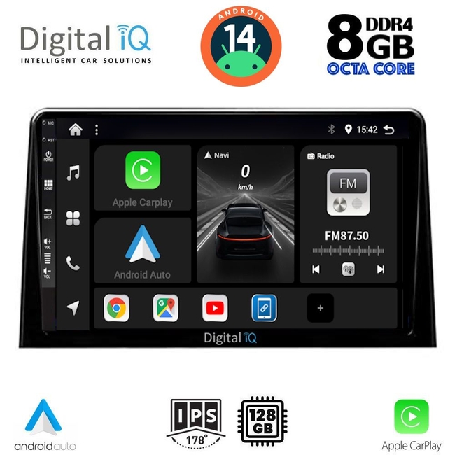 DIGITAL IQ BXF 7082_CPAA (10inc) MULTIMEDIA TABLET for CITROEN BERLINGO – OPEL COMBO – PEUGEOT PARTNER – TOYOTA PROACE mod. 2018&gt; - FIAT DOBLO mod. 2022&gt;