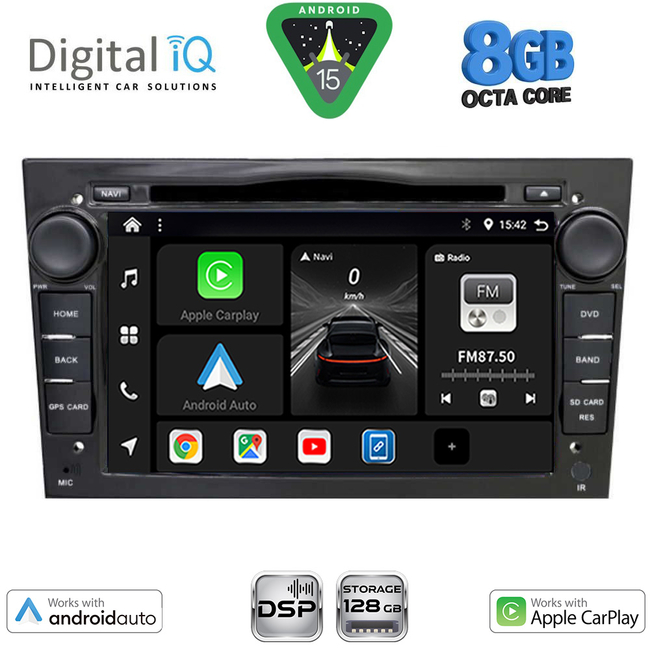 DIGITAL IQ BXF 719BL_CPAA (7" DVD) MULTIMEDIA SYSTEM for OPEL ALL mod. 2004-2012 (BLACK)