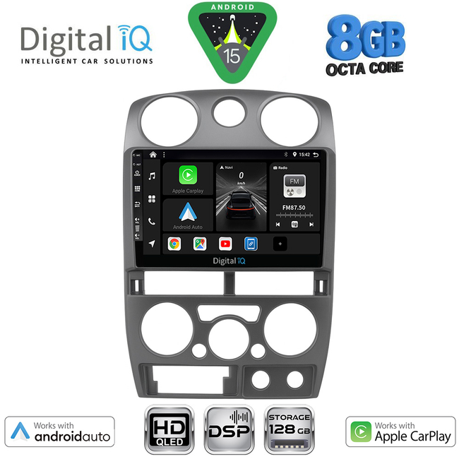 DIGITAL IQ BXF 7254GR_CPAA (9inc) MULTIMEDIA TABLET for ISUZU D-MAX mod. 2008-2012 (GREY)