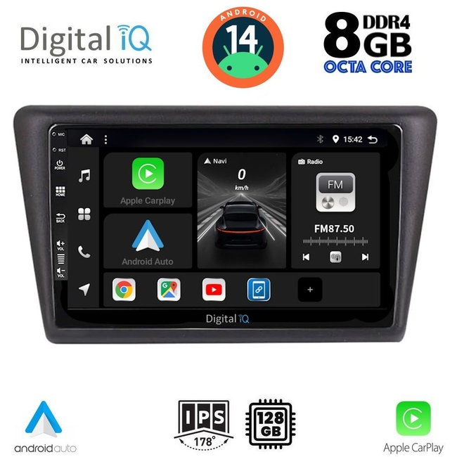 DIGITAL IQ BXF 7600_CPAA (9inc) MULTIMEDIA TABLET for SKODA RAPID SPACEBACK mod. 2014&gt;