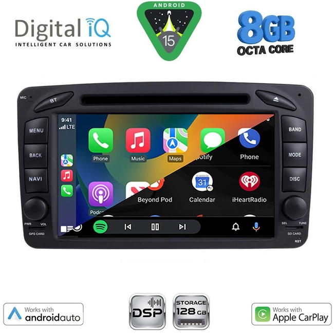 DIGITAL IQ BXF 771_CPAA (7'' DVD) MULTIMEDIA SYSTEM for MERCEDES C (W203) mod. 1999-2004