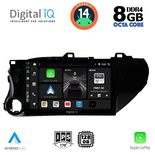 DIGITAL IQ BXF 7721_CPAA (10inc) MULTIMEDIA TABLET for TOYOTA HILUX mod. 2017&gt;