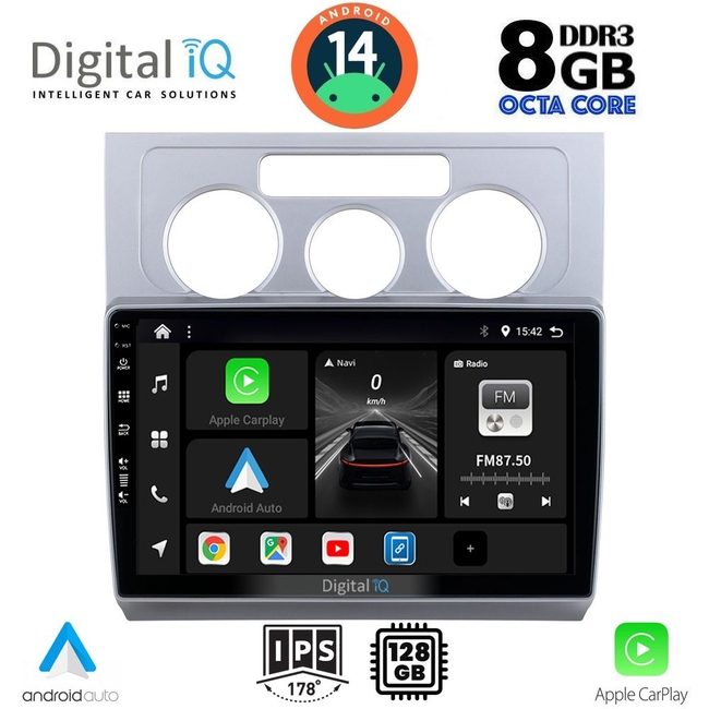 DIGITAL IQ BXF 7767_CPAA A/C (10inc) MULTIMEDIA TABLET for VW TOURAN mod. 2003-2010