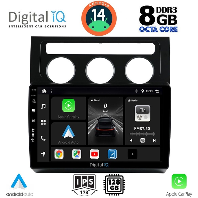DIGITAL IQ BXF 7767_CPAA CLIMA (10inc) MULTIMEDIA TABLET for VW TOURAN mod. 2003-2010