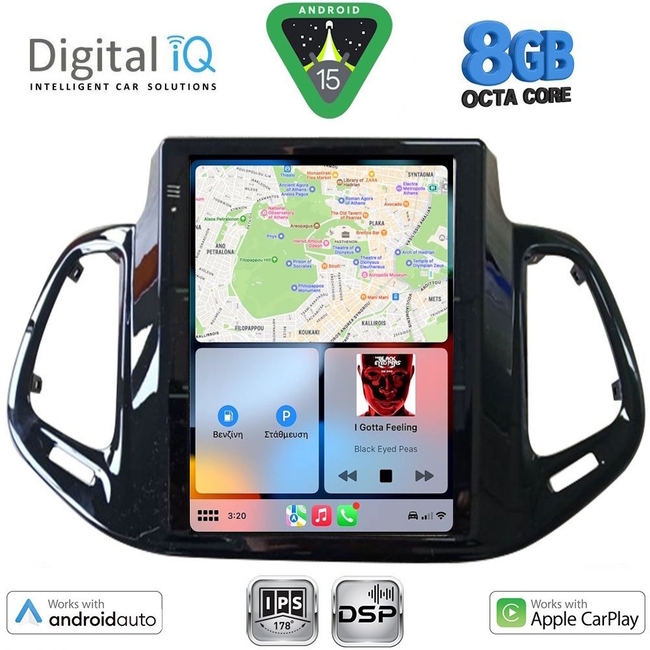 DIGITAL IQ BXF 7878_CPAA TESLA STYLE for JEEP COMPASS mod. 2017-2021