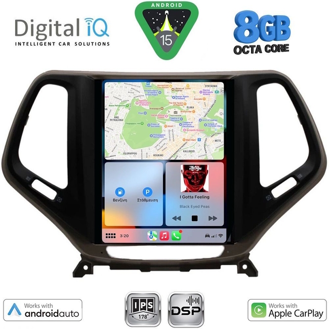 DIGITAL IQ BXF 7984_CPAA TESLA STYLE for JEEP CHEROKEE mod. 2014-2024