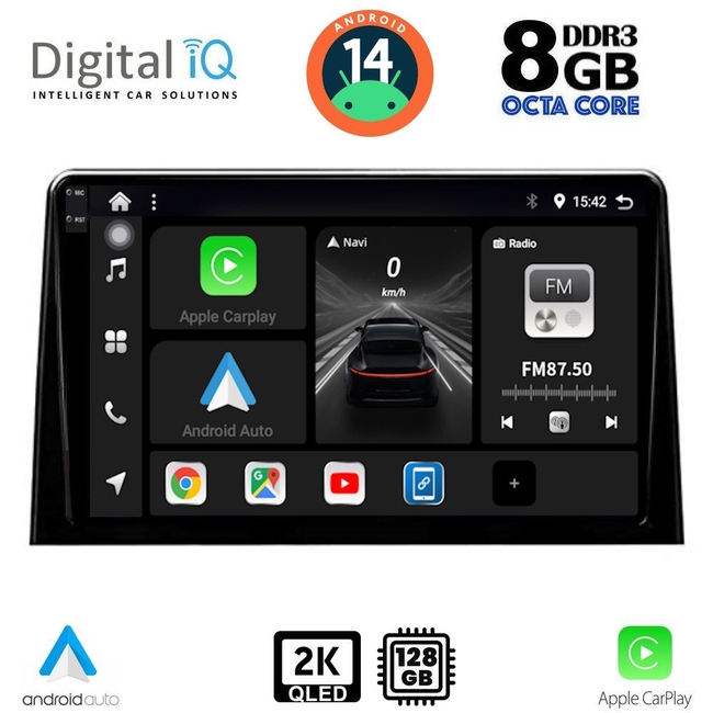 DIGITAL IQ BXF 8082_CPAA (10inc) MULTIMEDIA TABLET for CITROEN BERLINGO – OPEL COMBO – PEUGEOT PARTNER – TOYOTA PROACE mod. 2018> - FIAT DOBLO mod. 2022>
