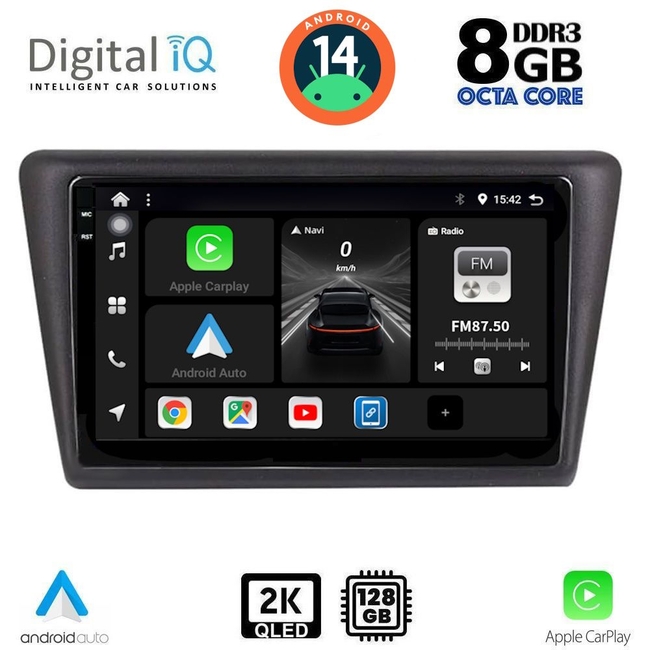 DIGITAL IQ BXF 8600_CPAA (9inc) MULTIMEDIA TABLET for SKODA RAPID SPACEBACK mod. 2014&gt;