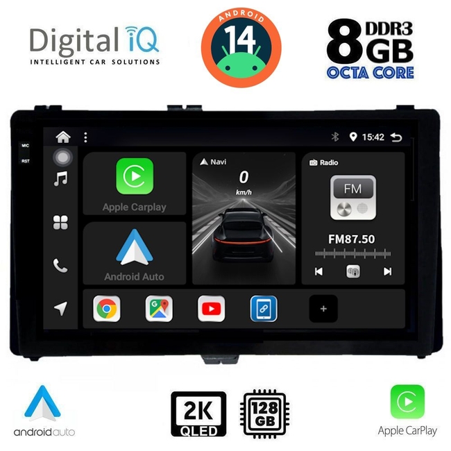 DIGITAL IQ BXF 8703_CPAA (9inc) MULTIMEDIA TABLET for TOYOTA AURIS mod. 2015&gt; – AYGO X mod. 2022&gt; – COROLLA mod. 2017-2019