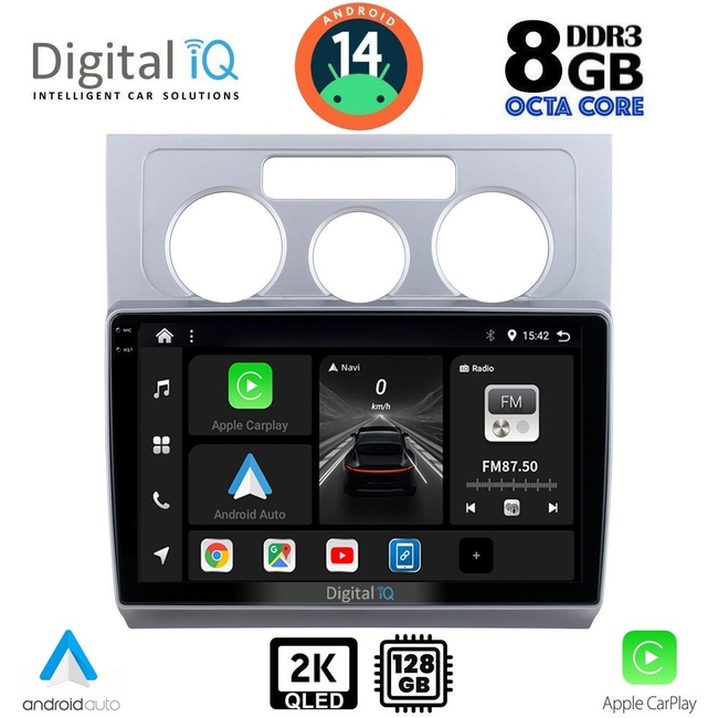DIGITAL IQ BXF 8767_CPAA A/C (10inc) MULTIMEDIA TABLET for VW TOURAN mod. 2003-2010