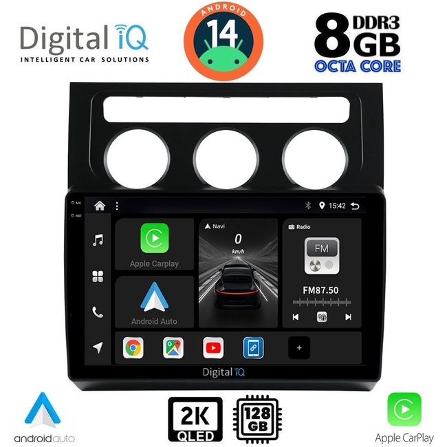 DIGITAL IQ BXF 8767_CPAA CLIMA (10inc) MULTIMEDIA TABLET for VW TOURAN mod. 2003-2010