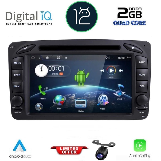 DIGITAL IQ BXH 171_CPA (7” DVD) MULTIMEDIA SYSTEM for MERCEDES C (W203) mod. 1999-2004