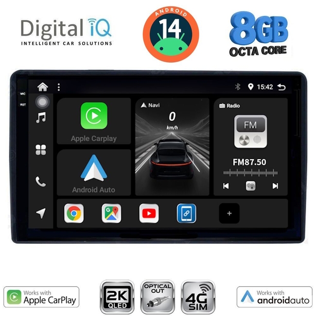 DIGITAL IQ BXK 20081_CPAA (9inc) MULTIMEDIA TABLET for CITROEN – PEUGEOT mod. 2008-2018
