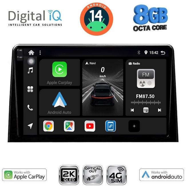DIGITAL IQ BXK 20082_CPAA (10inc) MULTIMEDIA TABLET for CITROEN BERLINGO – OPEL COMBO – PEUGEOT PARTNER – TOYOTA PROACE mod. 2018> - FIAT DOBLO mod. 2022>