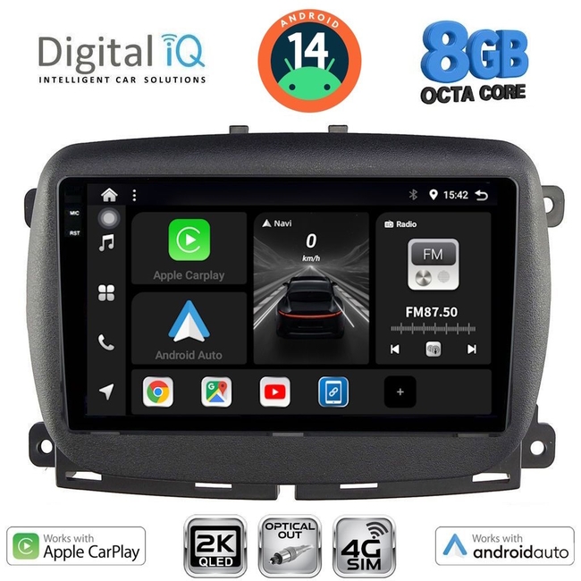 DIGITAL IQ BXK 20131_CPAA (9inc) MULTIMEDIA TABLET for FIAT 500 mod. 2016>