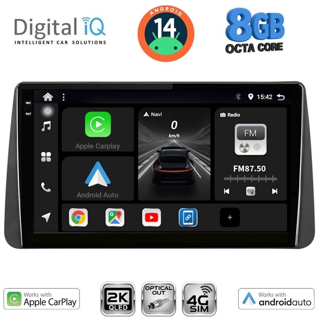 DIGITAL IQ BXK 20149_CPAA DASH (9inc) MULTIMEDIA TABLET for FIAT TIPO mod. 2018-2023