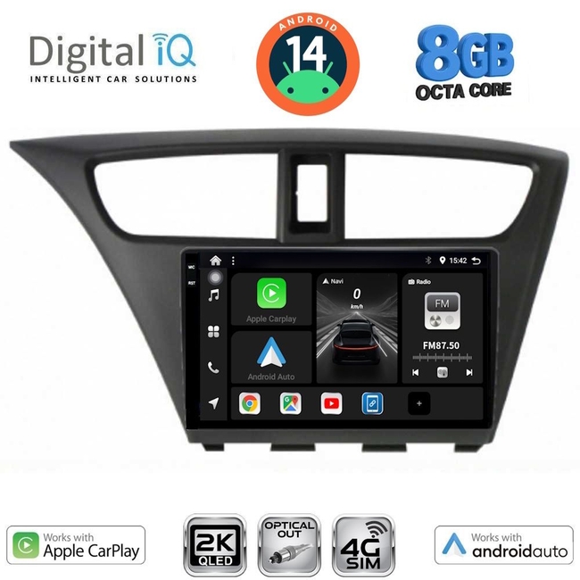 DIGITAL IQ BXK 20190_CPAA (9inc) MULTIMEDIA TABLET for HONDA CIVIC mod. 2012-2016