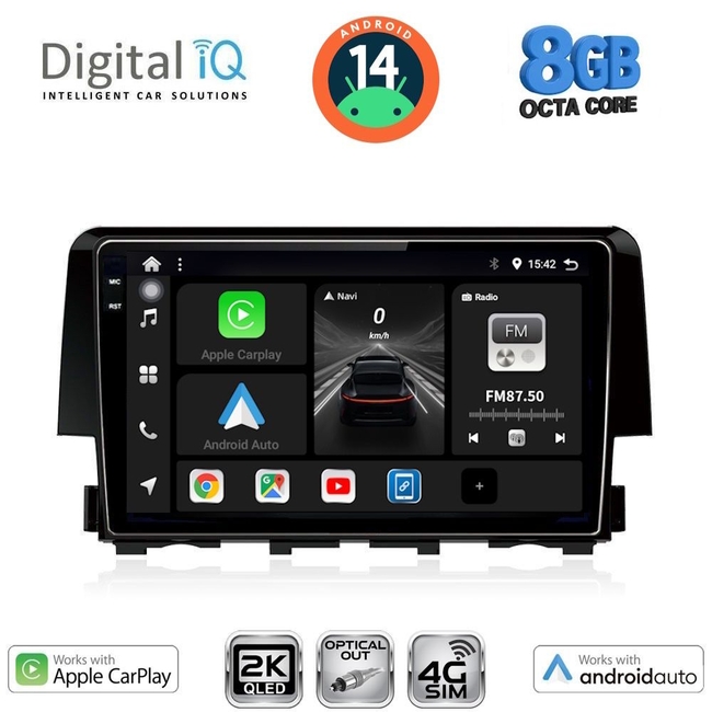 DIGITAL IQ BXK 20191_CPAA (9inc) MULTIMEDIA TABLET for HONDA CIVIC mod. 2016>