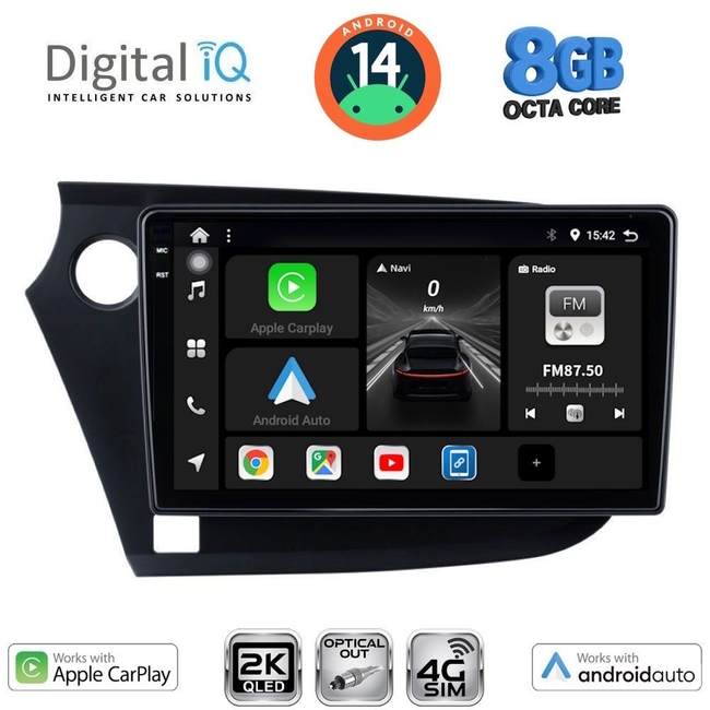DIGITAL IQ BXK 20205_CPAA (9inc) MULTIMEDIA TABLET for HONDA INSIGHT mod. 2009-2014