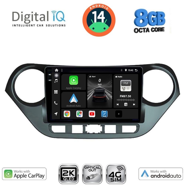 DIGITAL IQ BXK 20224_CPAA (9inc) MULTIMEDIA TABLET for HYUNDAI i10 mod. 2014-2020