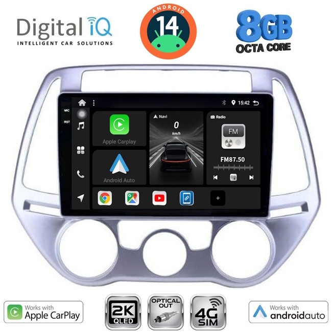 DIGITAL IQ BXK 20227_CPAA A/C (9inc) MULTIMEDIA TABLET for HYUNDAI i20 mod. 2008-2012